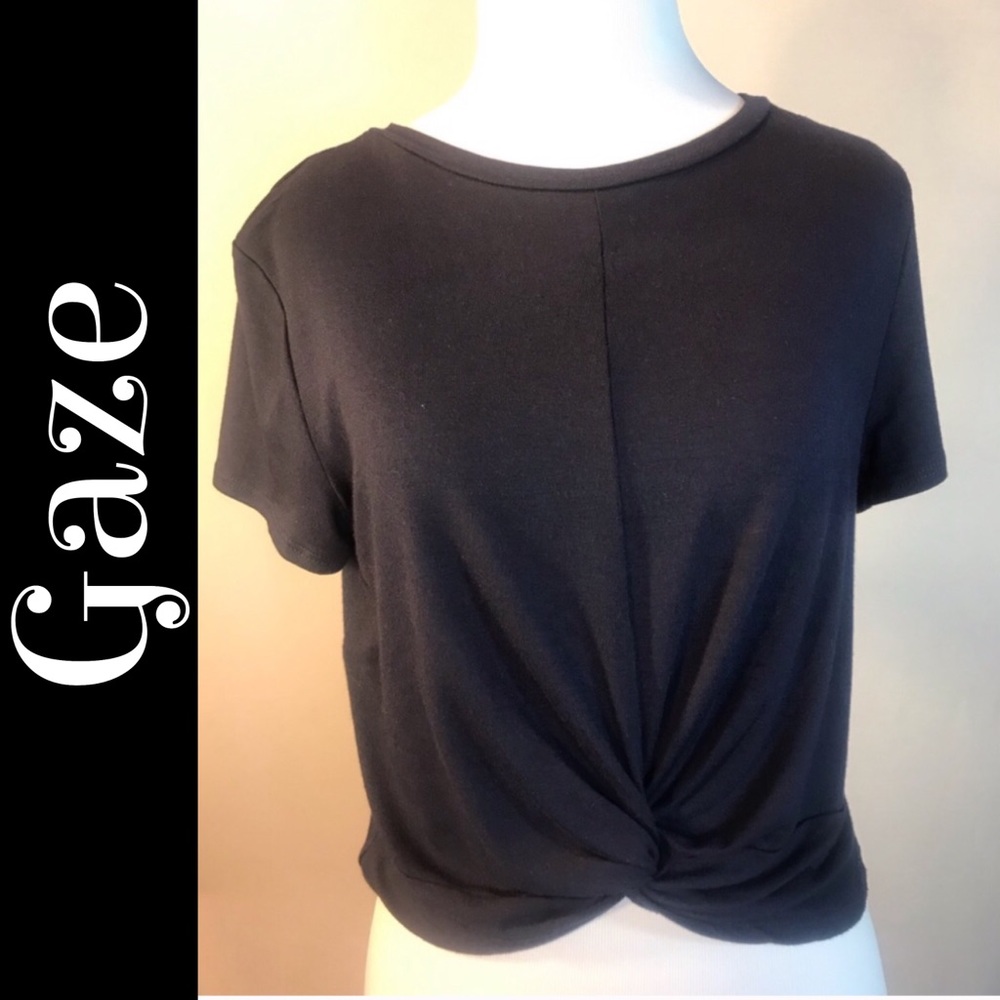 Navy Blue Crop Top